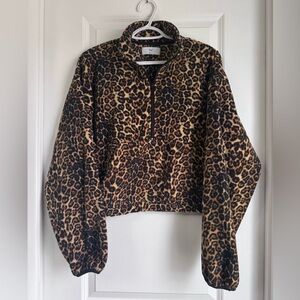 TNA Leopard Print Sweater EUC